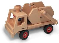 Fagus Houten vrachtauto met container bestuurbaar + 2 poppetjes - F10.44, 4039985010441