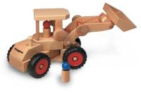 Fagus Houten graafmachine bestuurbaar 40 cm + 2 poppetjes - F10.47, 4039985010472