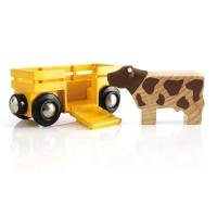 Brio veewagon met houten koe