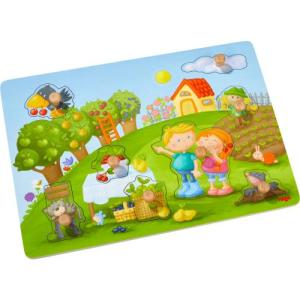 Haba puzzel [1 jaar +] inlegpuzzel Bonte Boomgaard - 304430