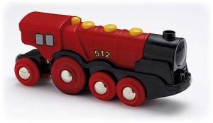 Brio grote rode locomotief op batterij