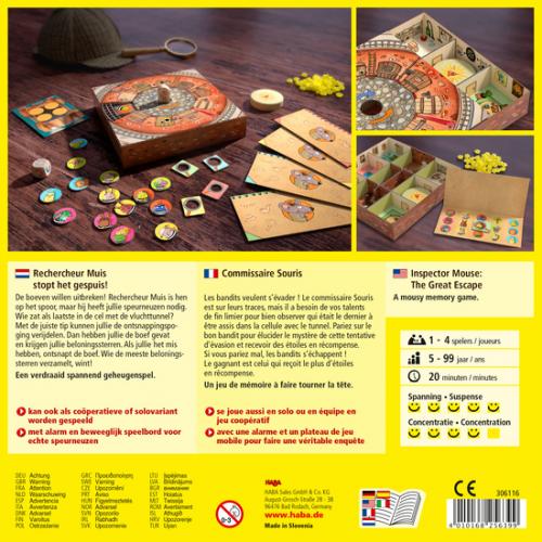 Haba spel [5 jaar +] Rechercheur Muis stopt het gespuis - 306116 - De Haba spellen winkel