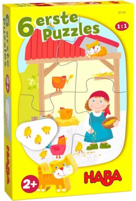 Haba puzzel [2 jaar +] 6 eerste puzzels Huisdieren