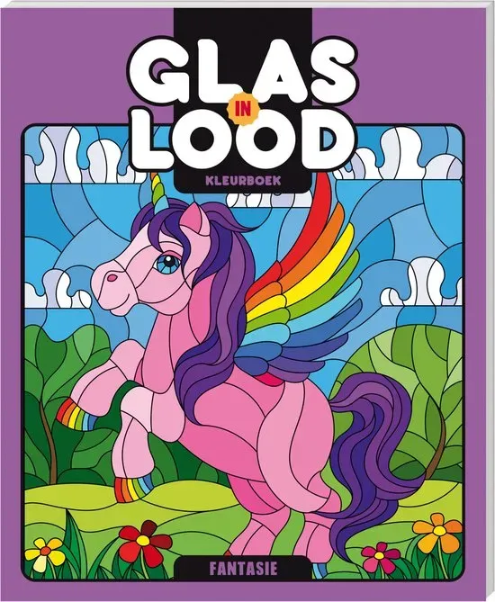 Glas in lood - Kleurboek - Fantasie