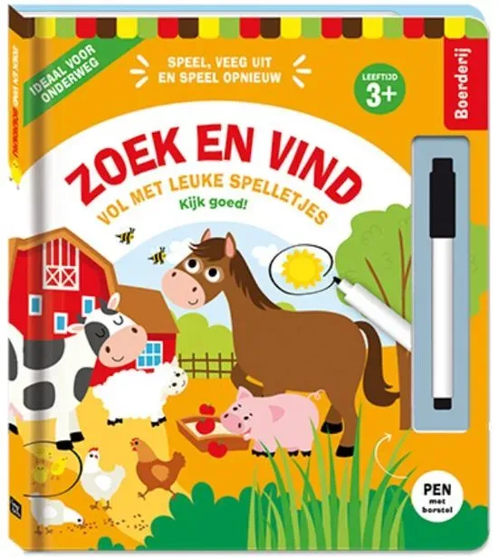 Kijk- en zoekboek - Boerderij - Vol met leuke spelletjes