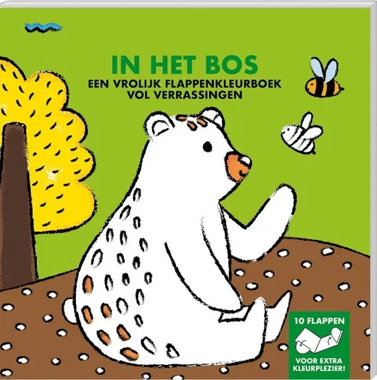 In het bos - een vrolijk flappenkleurboek vol verrassingen