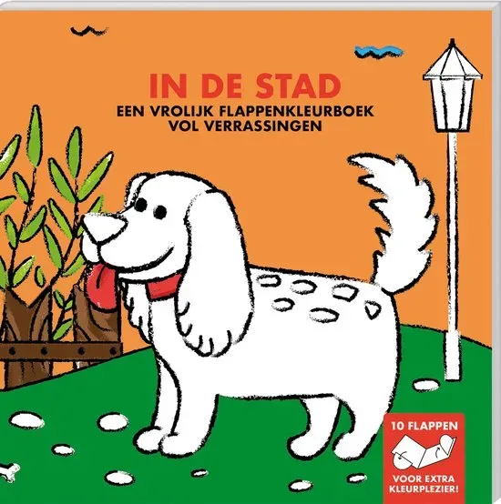 In de stad - een vrolijk flappenkleurboek vol verrassingen