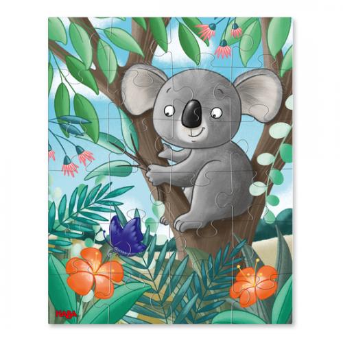 Haba puzzel [4 jaar +] Koala, Luipaard & Co. 3x 24 stukjes - 306480