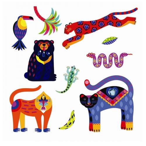 Djeco [5 jaar +] Stickers - Exotico - 30 stickers