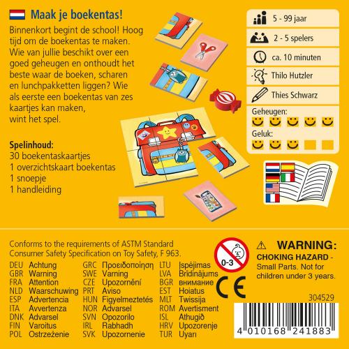 Haba spel [5 jaar +] Maak je boekentas - 304529