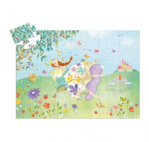 Silhouet puzzel Djeco [4 jaar +] Prinses 36 stukjes - 42 x 30 cm