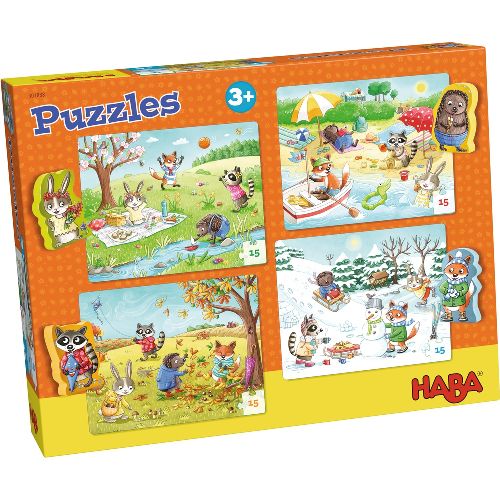 Haba legpuzzel De Seizoenen 4x 15 stukjes - 301888